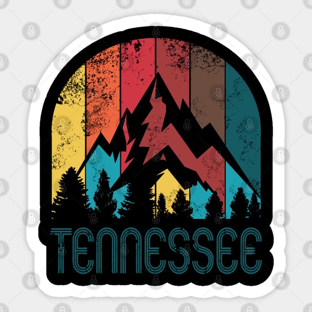 Retro Tennessee Design for Men Women and Kids Sticker by HopeandHobby